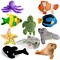 10 Piece Plush Soft Stuffed Sea Animals - Small Stuffed Animals Bulk